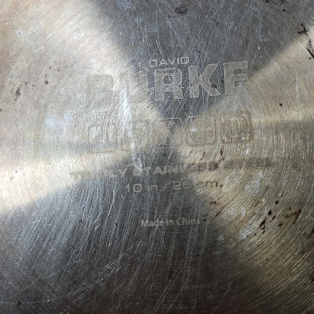 David Burke Stainless Steel 10in Frying Pan Cooking Kitchen Stove Food Stainless